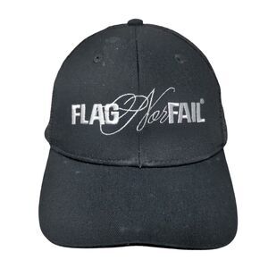 Flag Nor Fail Snapback Mesh Back Trucker Hat Black One Size Embroidered